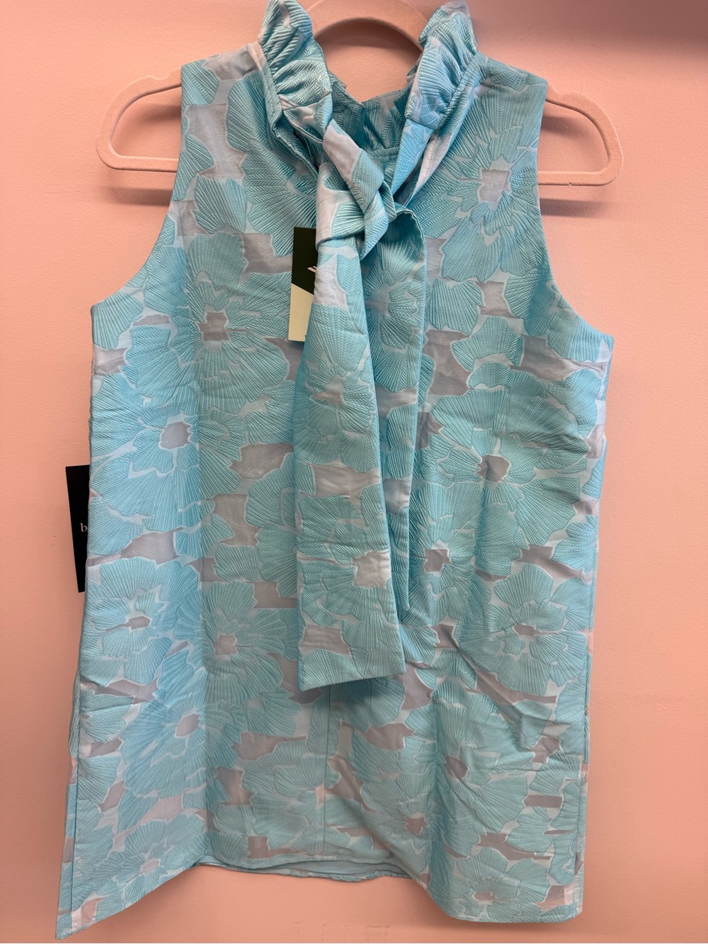 Tuckernuck NWT Aqua Floral Bow Back Shift Dress Size M Lined - Picture 4 of 6